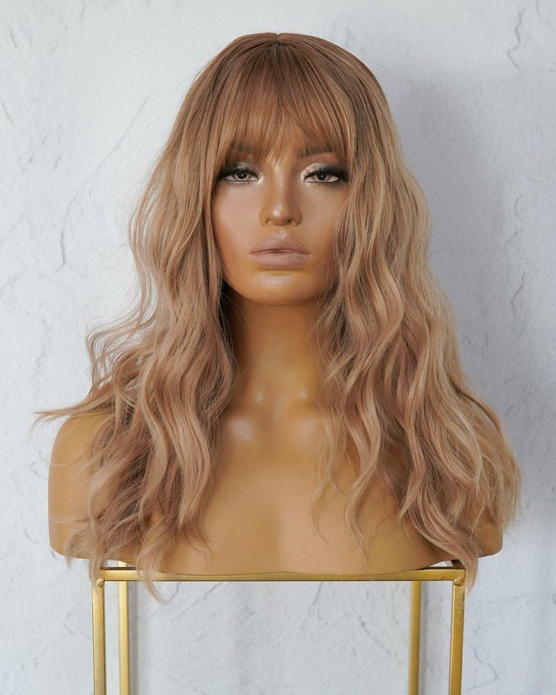 BELINDA Brown Ombre Fringe Wig - Milk & Honey Wigs