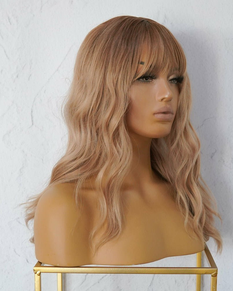 BELINDA Brown Ombre Fringe Wig - Milk & Honey Wigs