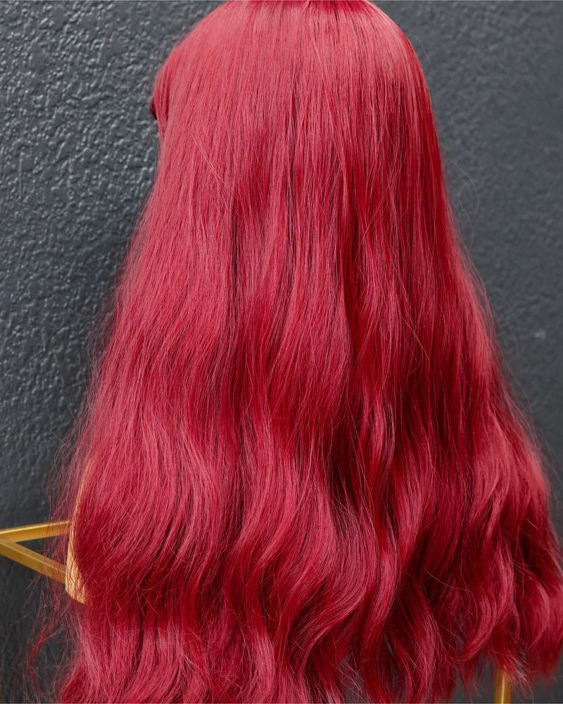 BONNIE Burgundy Red Fringe Wig - Milk & Honey Wigs