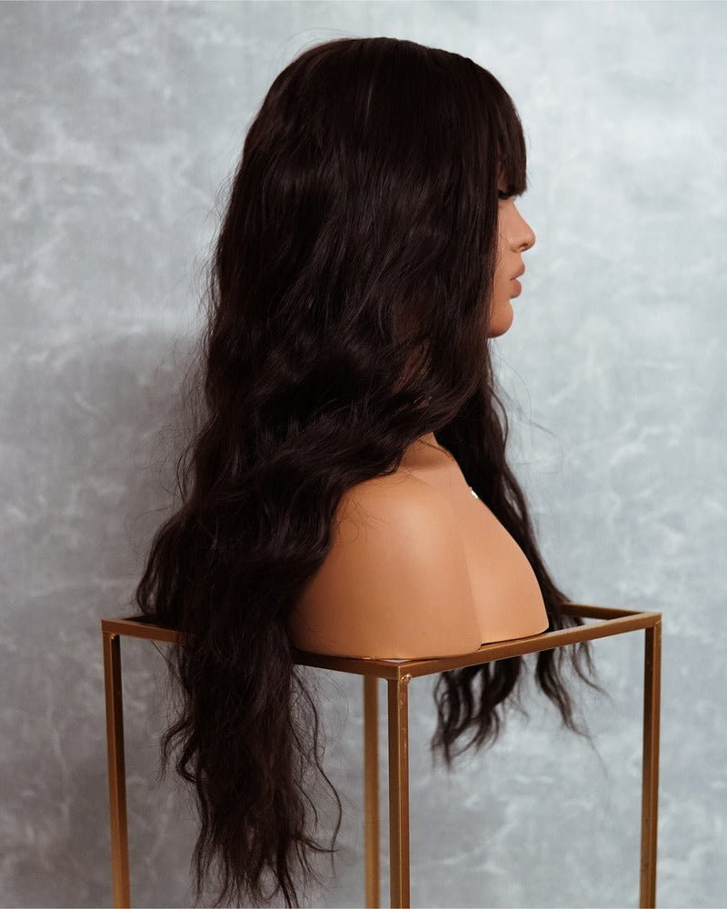 BONNIE Dark Brown Fringe Wig - Milk & Honey Wigs