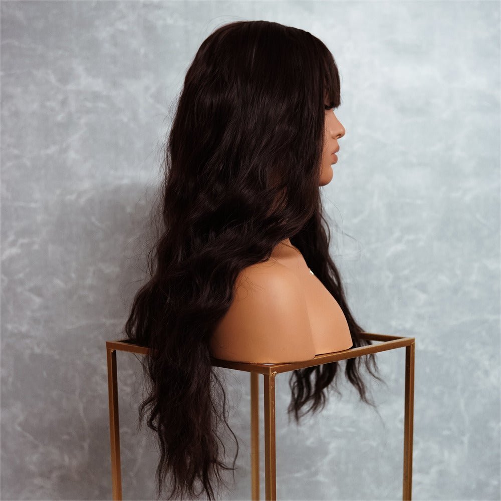 BONNIE Dark Brown Fringe Wig - Milk & Honey Wigs