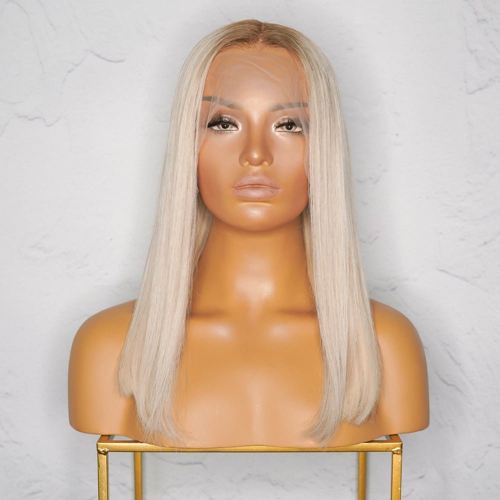 AVALON - Blonde Human Hair - Human Hair Wig | Blonde, 14 Inch, 13x6 Lace Front, Human Hair | Milk & Honey Wigs