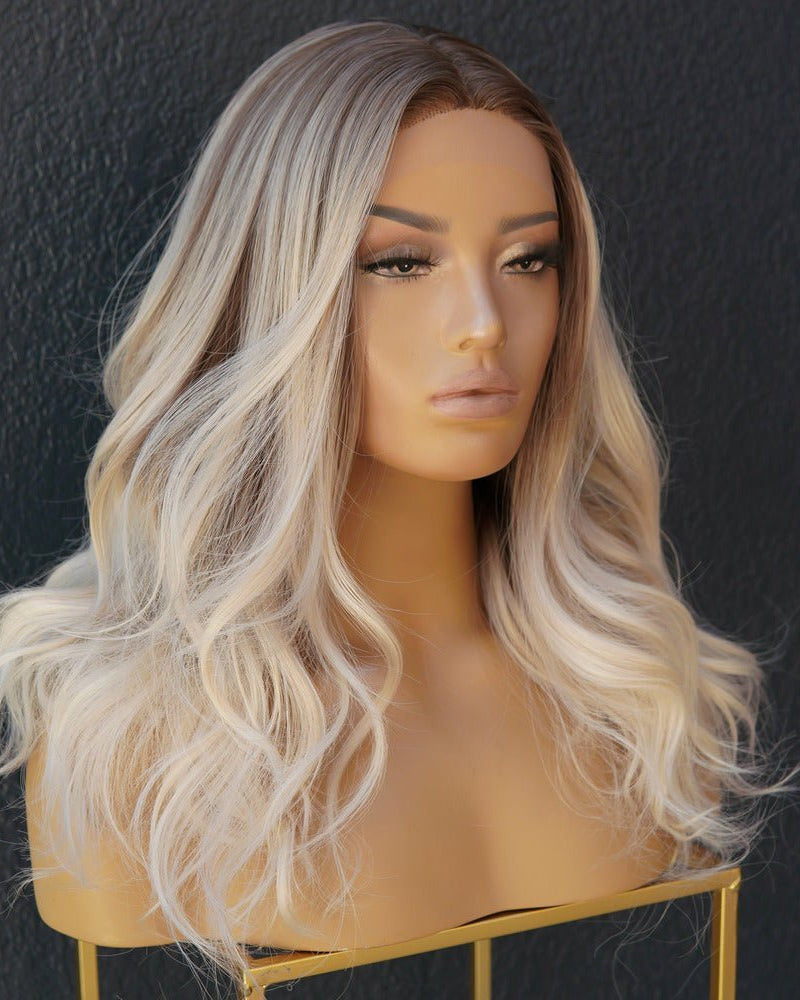 BROOKE Ombre Ash Lace Front Wig - Milk & Honey Wigs