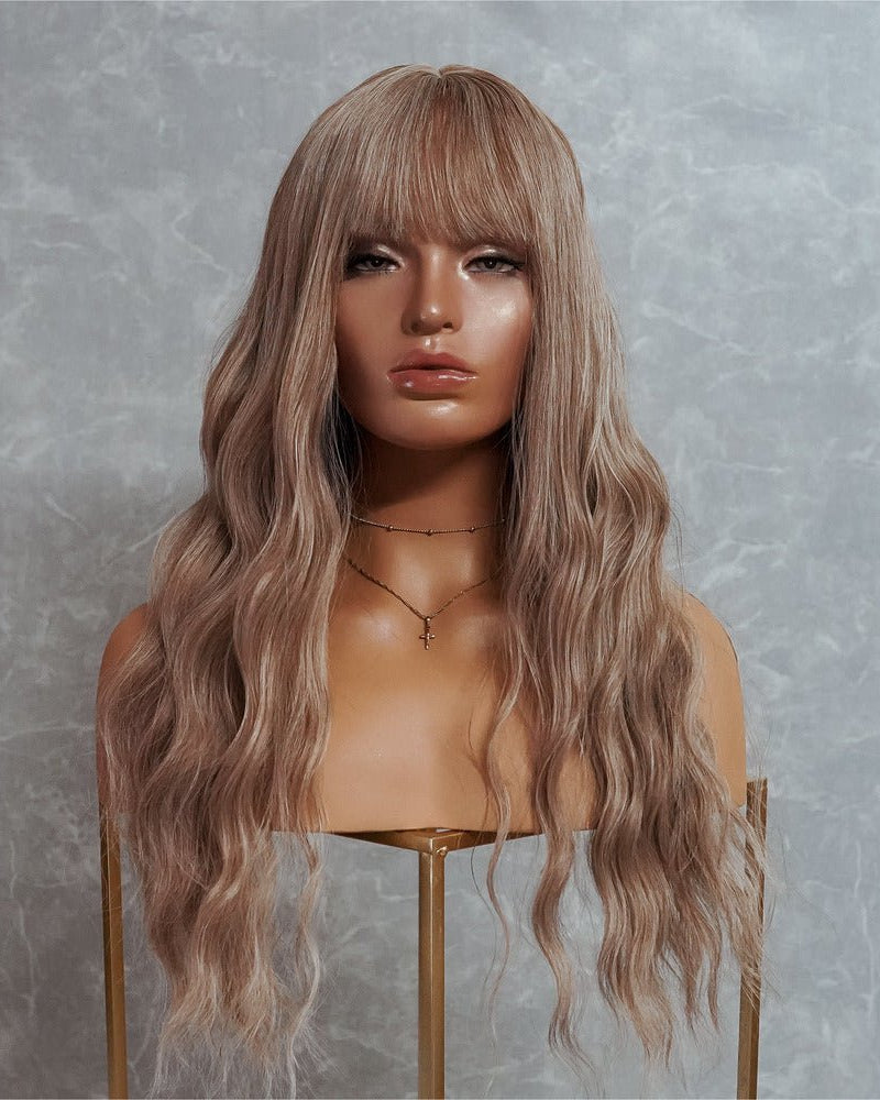 CALI Caramel Brown Fringe Wig - Milk & Honey Wigs