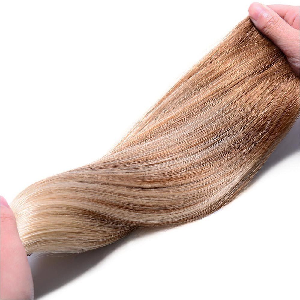 CALI OMBRE shade 8 24 human hair clip-in hair extensions | Milk & Honey Wigs