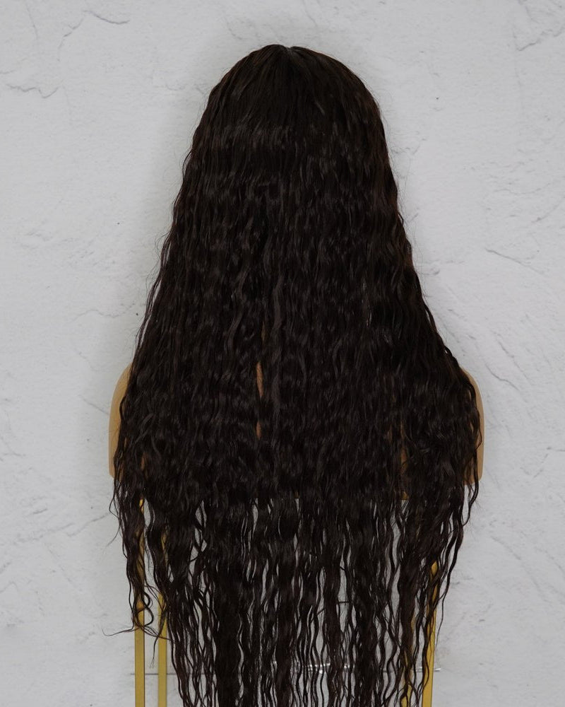 CAMILLA Wet Look Dark Brown Lace Front Wig - Milk & Honey Wigs