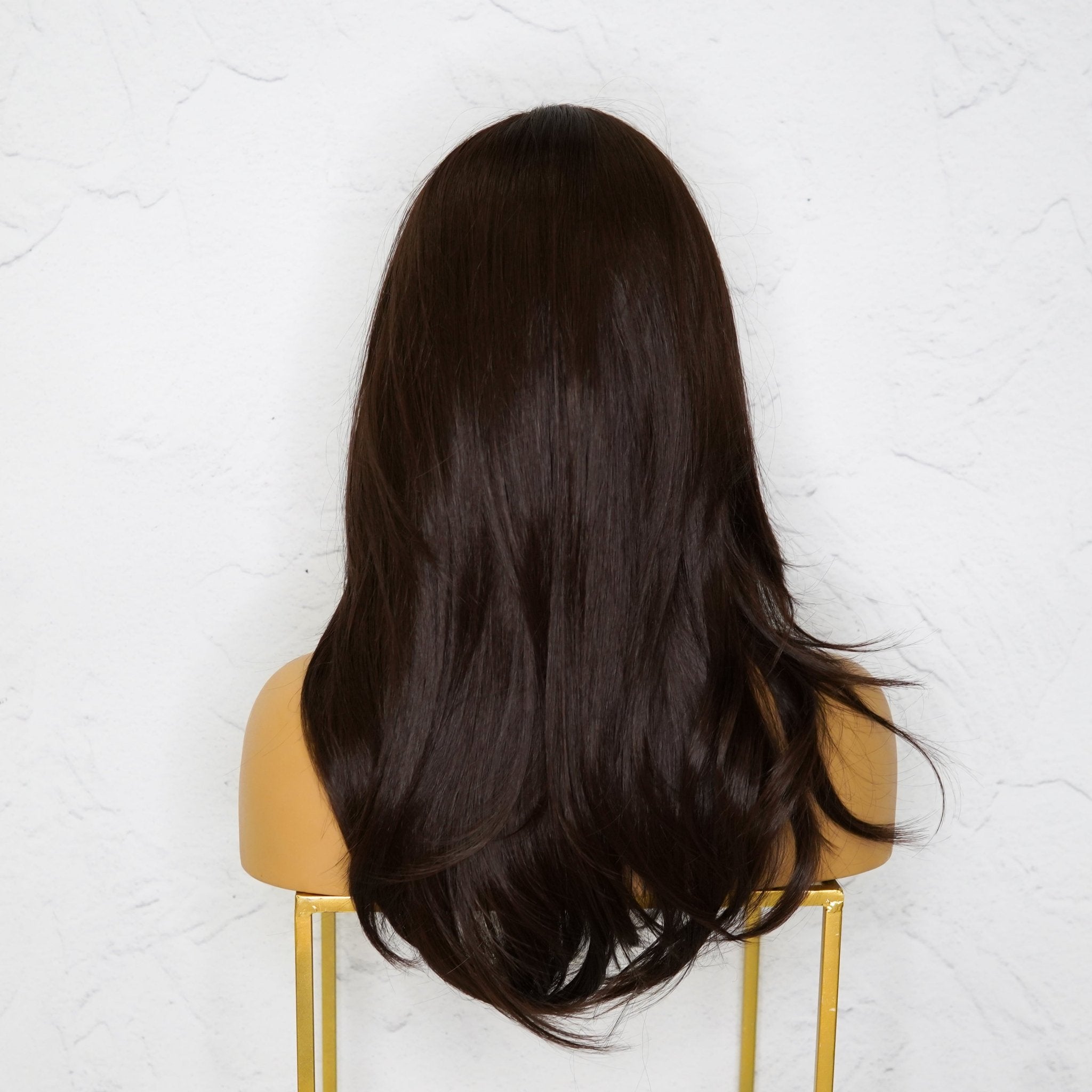 CANDICE Dark Brown Lace Front Wig - Milk & Honey Wigs