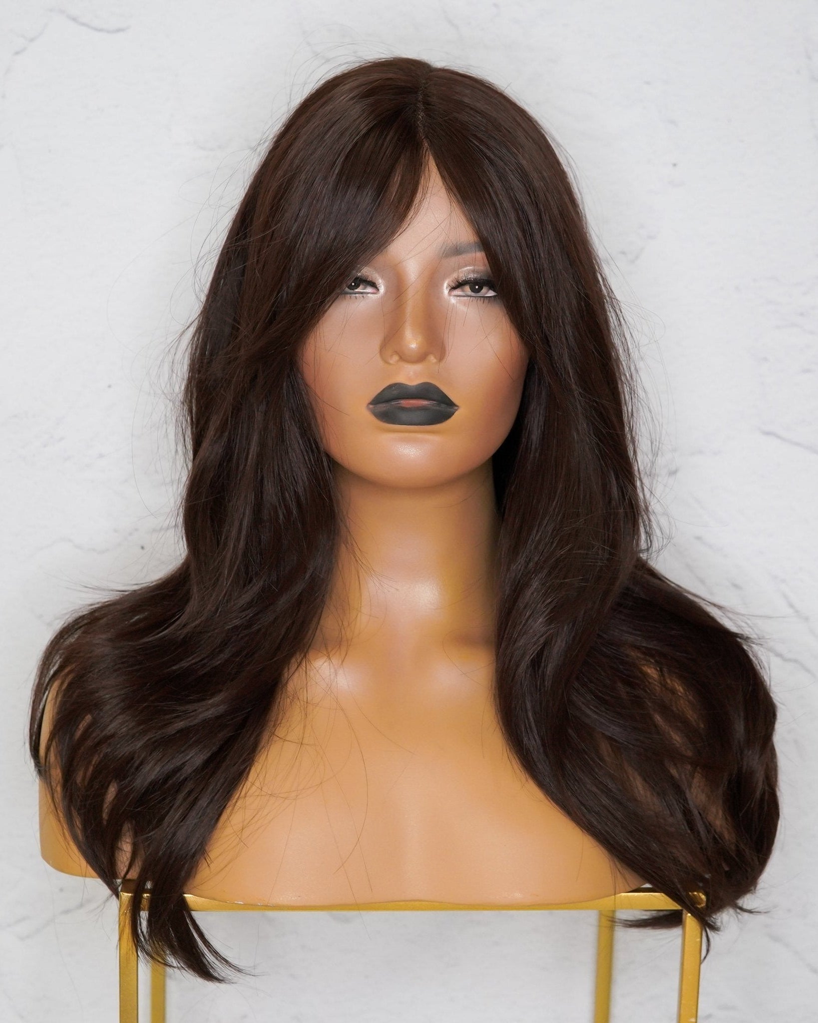 CANDICE Dark Brown Lace Front Wig - Milk & Honey Wigs