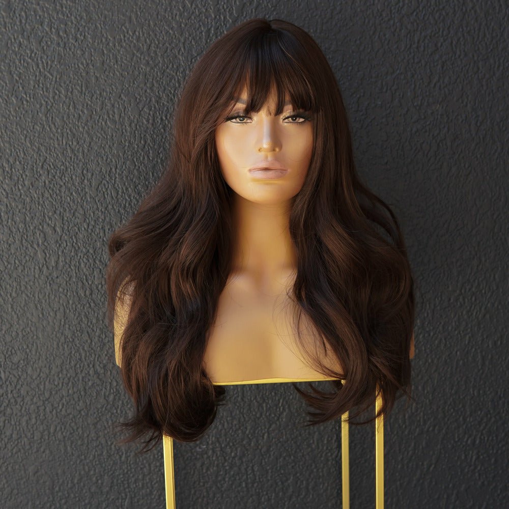 CAPRI Dark Brown Fringe Wig - Milk & Honey Wigs