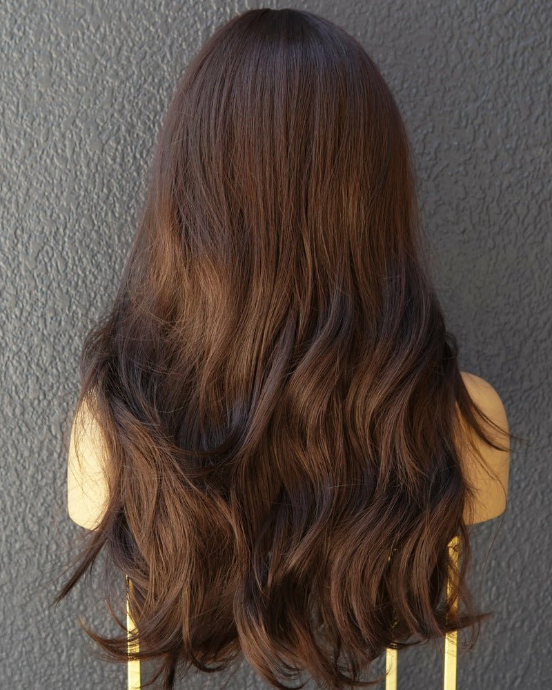 CAPRI Dark Brown Fringe Wig - Milk & Honey Wigs