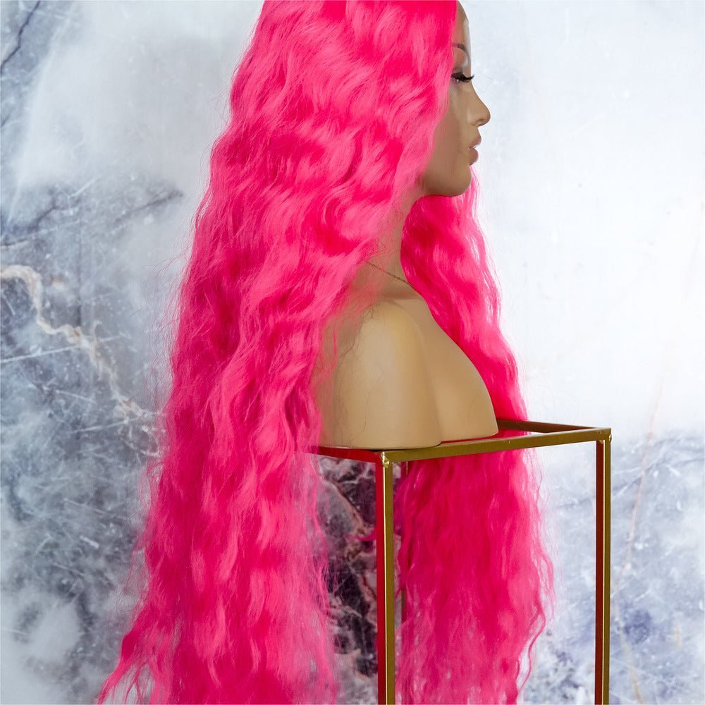 CARDI 40" Neon Pink Lace Front Wig - Milk & Honey Wigs