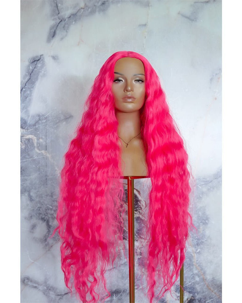 CARDI 40" Neon Pink Lace Front Wig - Milk & Honey Wigs