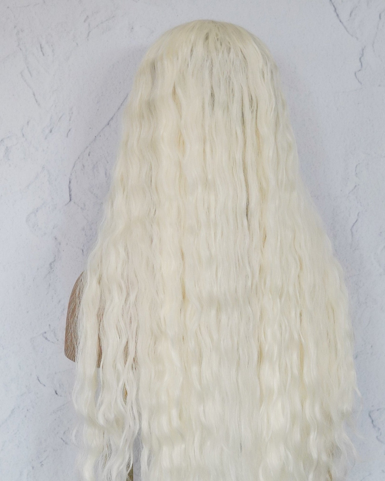 CARDI 40" White Platinum Blonde Lace Front Wig - Milk & Honey Wigs