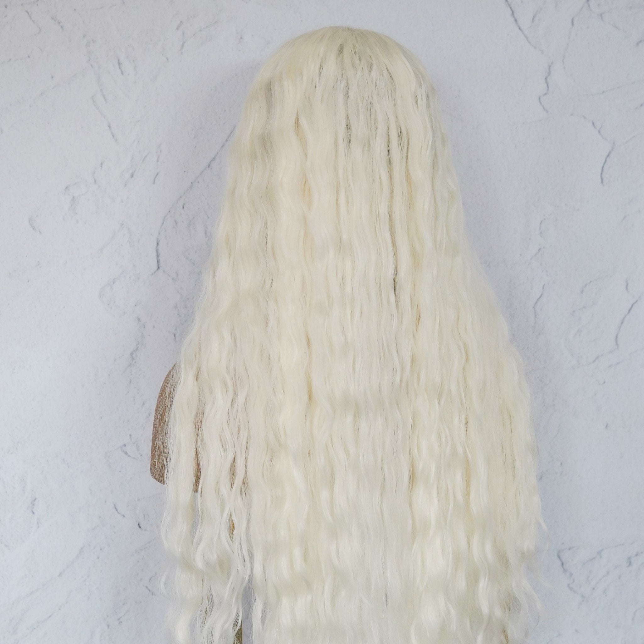 CARDI 40" White Platinum Blonde Lace Front Wig | Milk & Honey Wigs