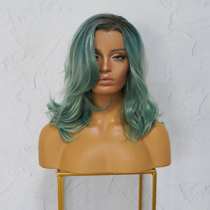 CAROLINE Ombre Blue Lace Front Wig - Milk & Honey