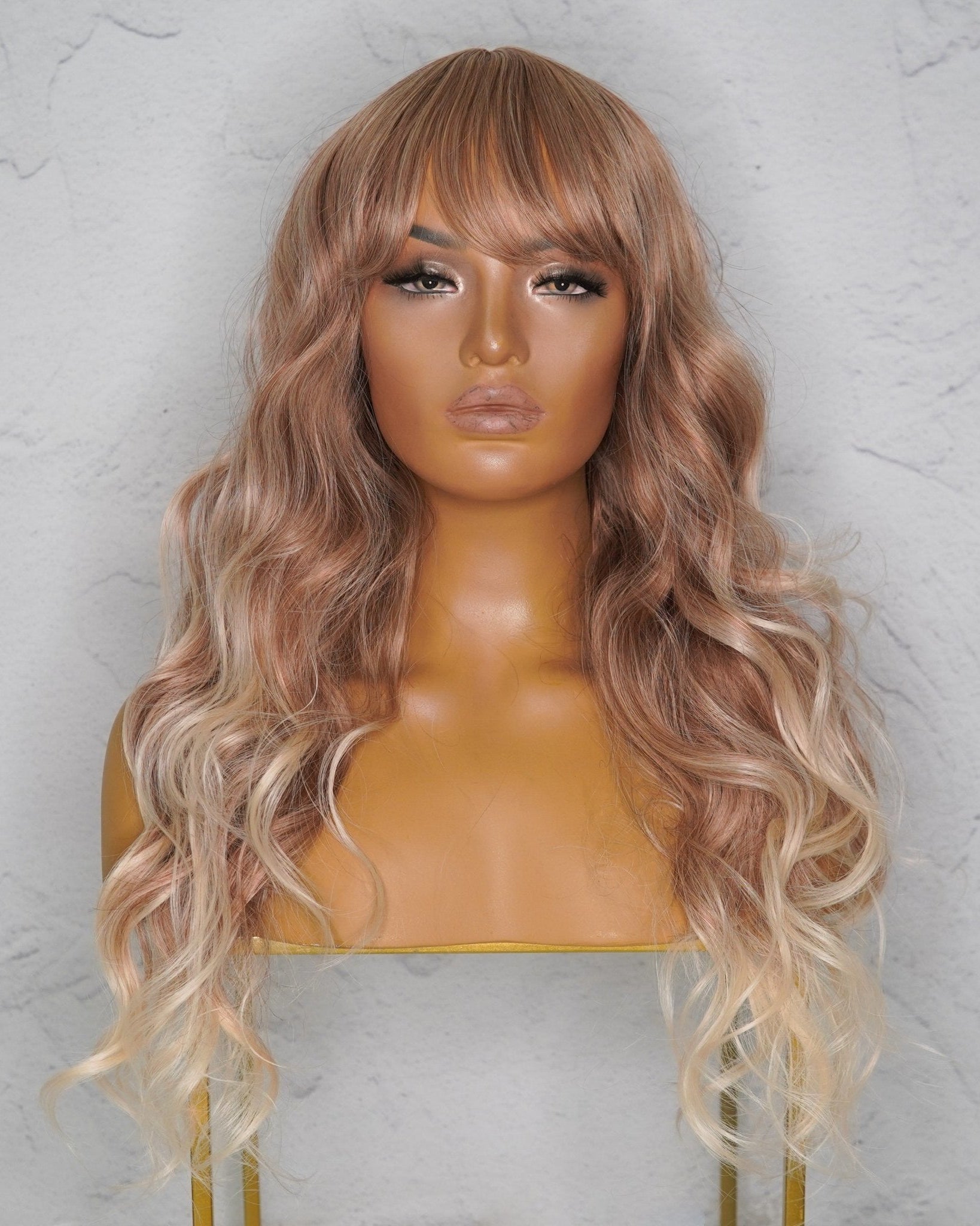 CARRIE Blonde Ombre Fringe Wig - Milk & Honey Wigs