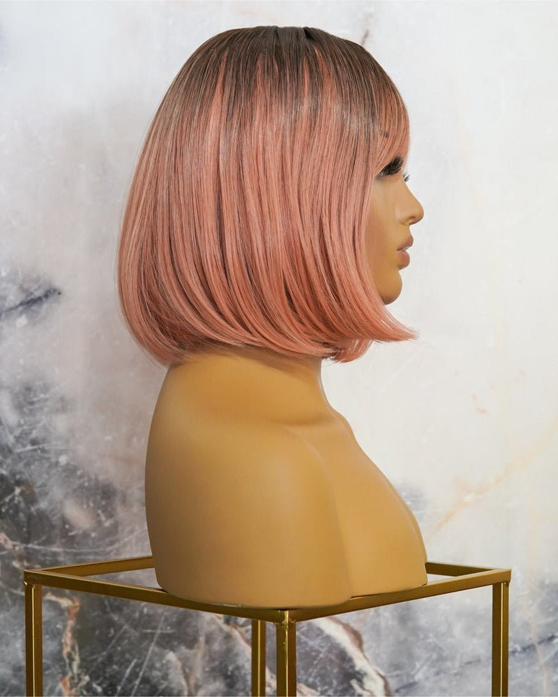 CHANEL Pink Ombre Fringe Wig - Milk & Honey Wigs