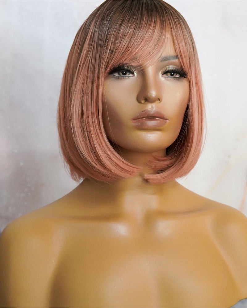 CHANEL Pink Ombre Fringe Wig - Milk & Honey Wigs