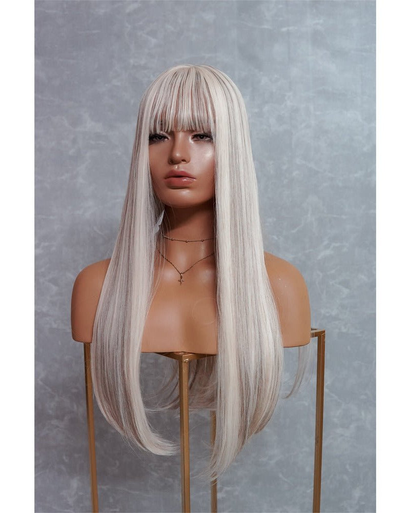CHASE White Blonde 22" Fringe Wig - Milk & Honey Wigs