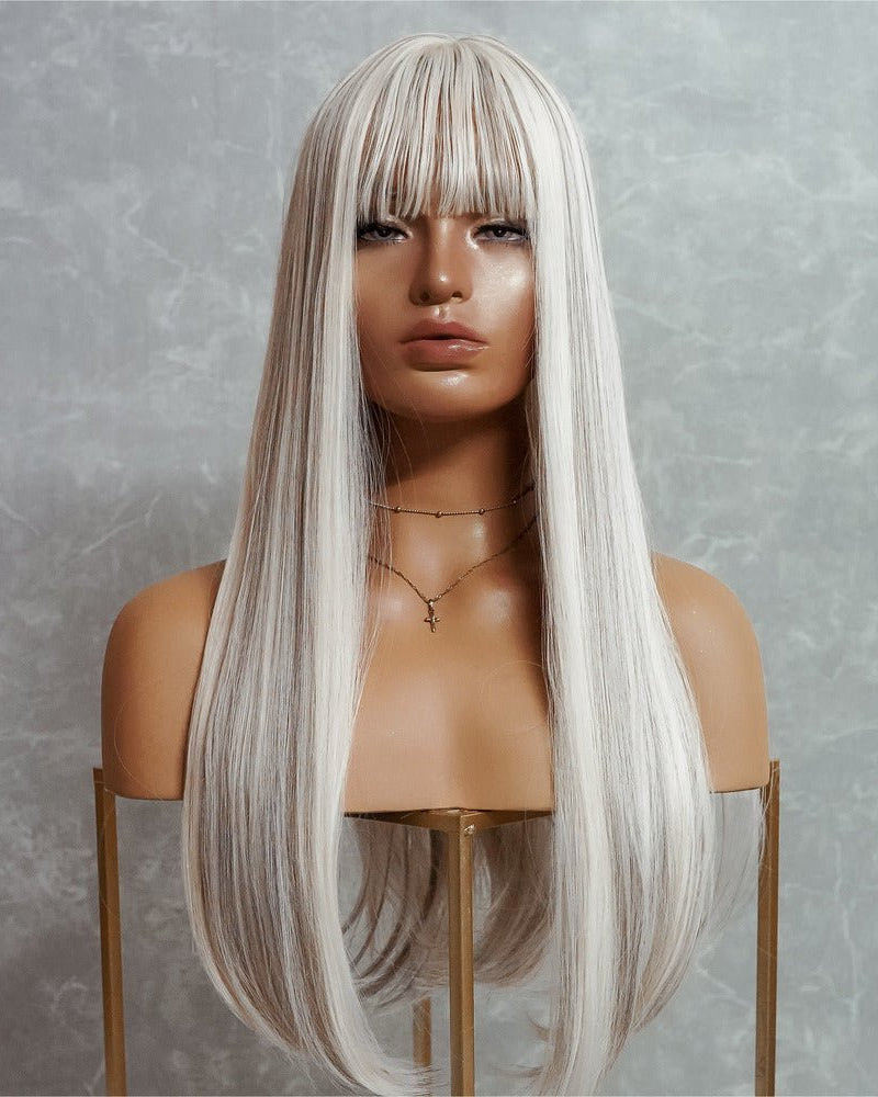 CHASE White Blonde 22" Fringe Wig - Milk & Honey Wigs