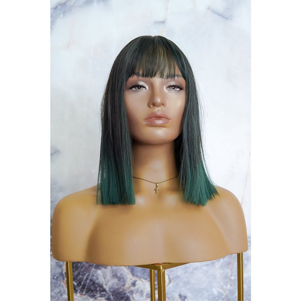 CHLOE Green Fringe Wig - Milk & Honey Wigs