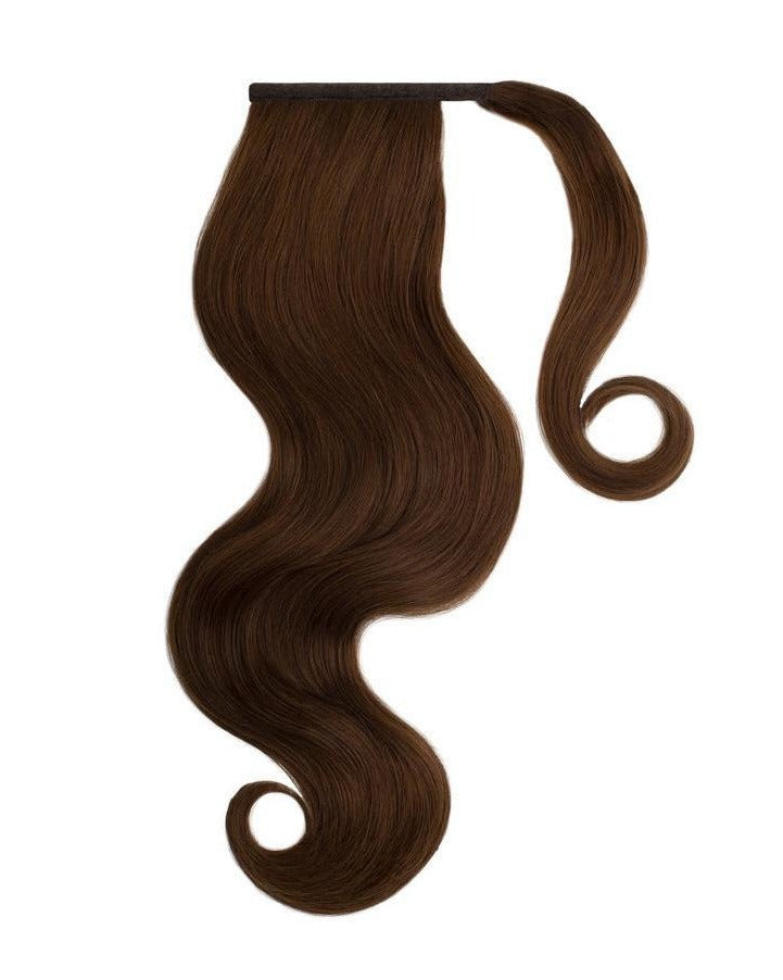 CHOCOLATE BROWN Remy Human Hair Ponytail - Milk & Honey Wigs