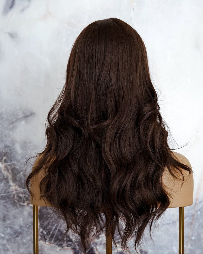 CLAIRE Dark Brown Fringe Wig - Milk & Honey Wigs