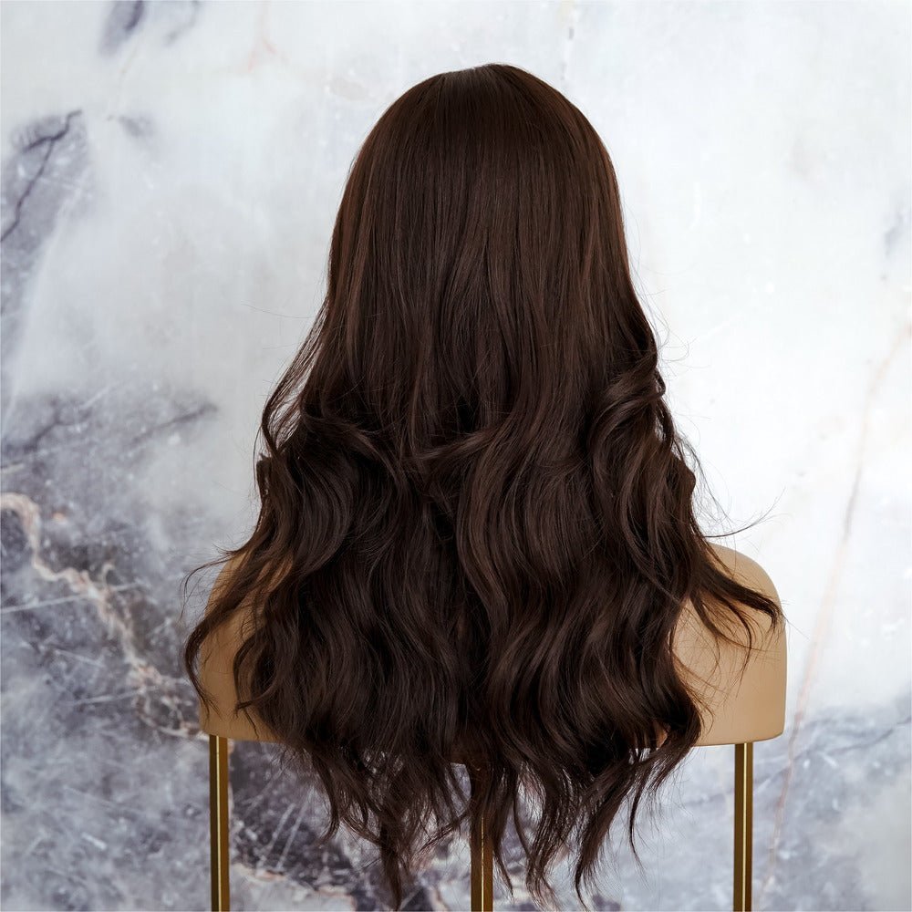 CLAIRE Dark Brown Fringe Wig - Milk & Honey Wigs