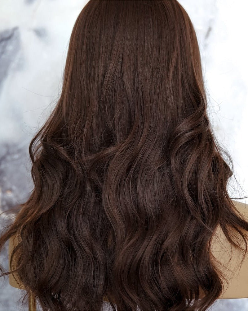 CLAIRE Dark Brown Fringe Wig - Milk & Honey Wigs