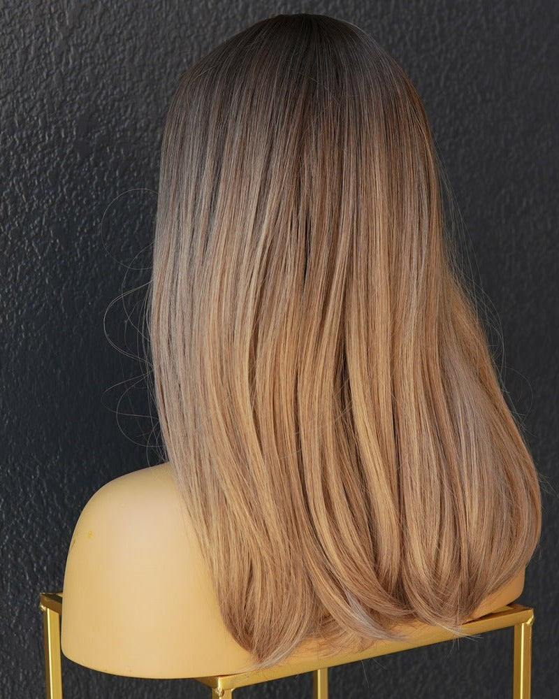 CLARA Ombre Brown Fringe Wig - Milk & Honey Wigs