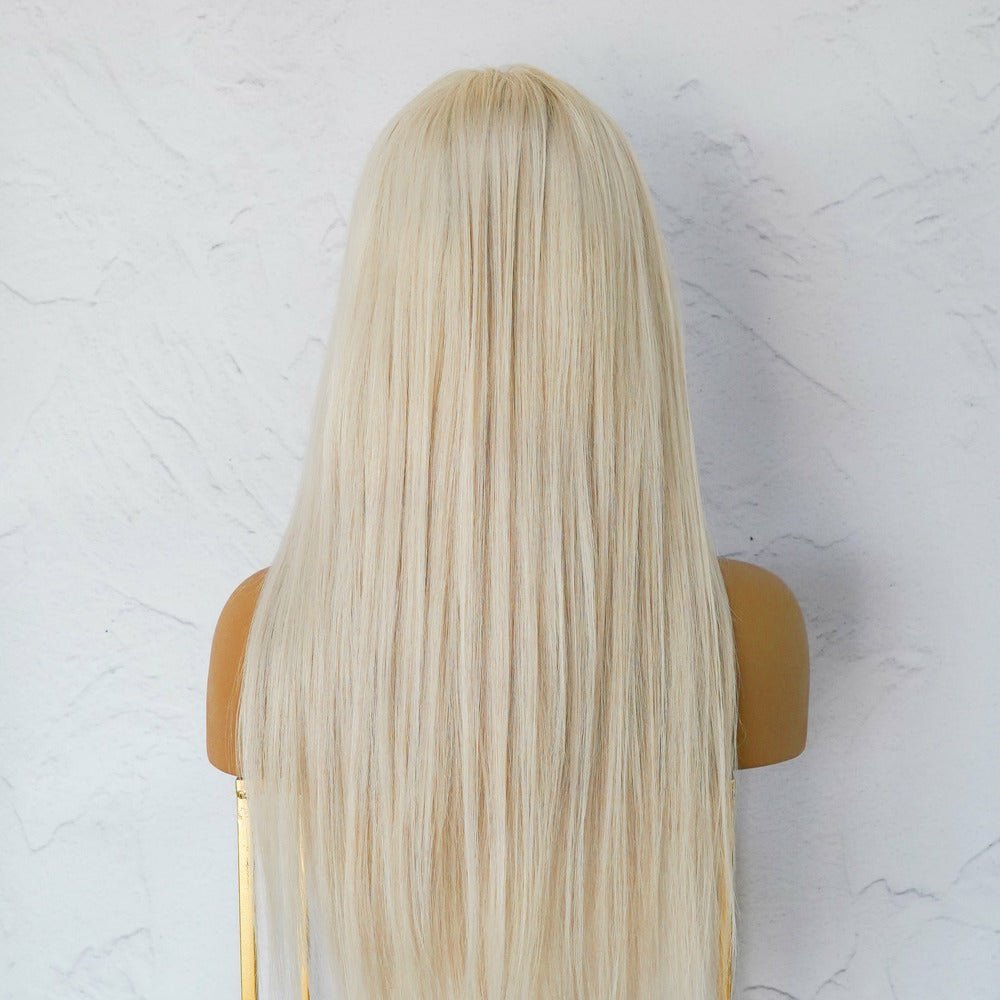 CLEO BOB - Platinum White Blonde - Human Hair Wig | Blonde, 24 Inch, 13x6 Lace Front, Human Hair | Milk & Honey Wigs