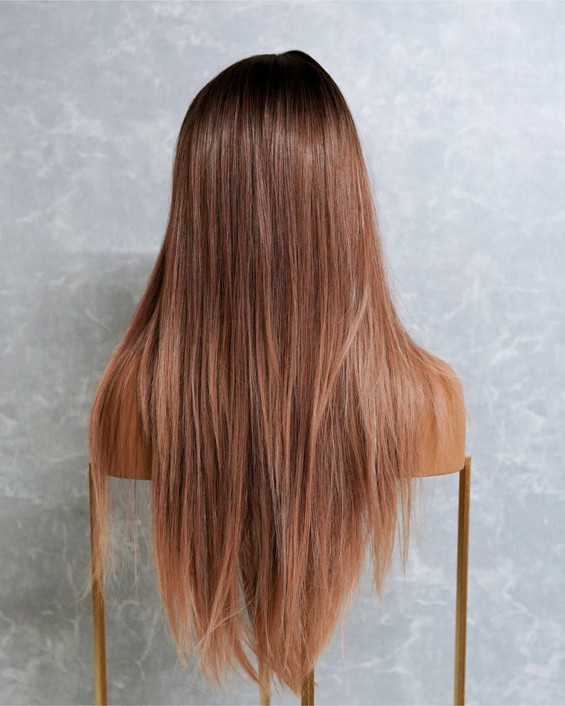 COOPER Brown Ombre Fringe Wig - Milk & Honey Wigs