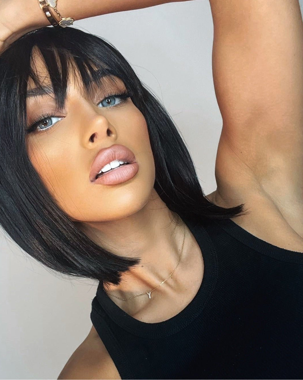 COURTNEY Black Fringe Wig - Milk & Honey Wigs