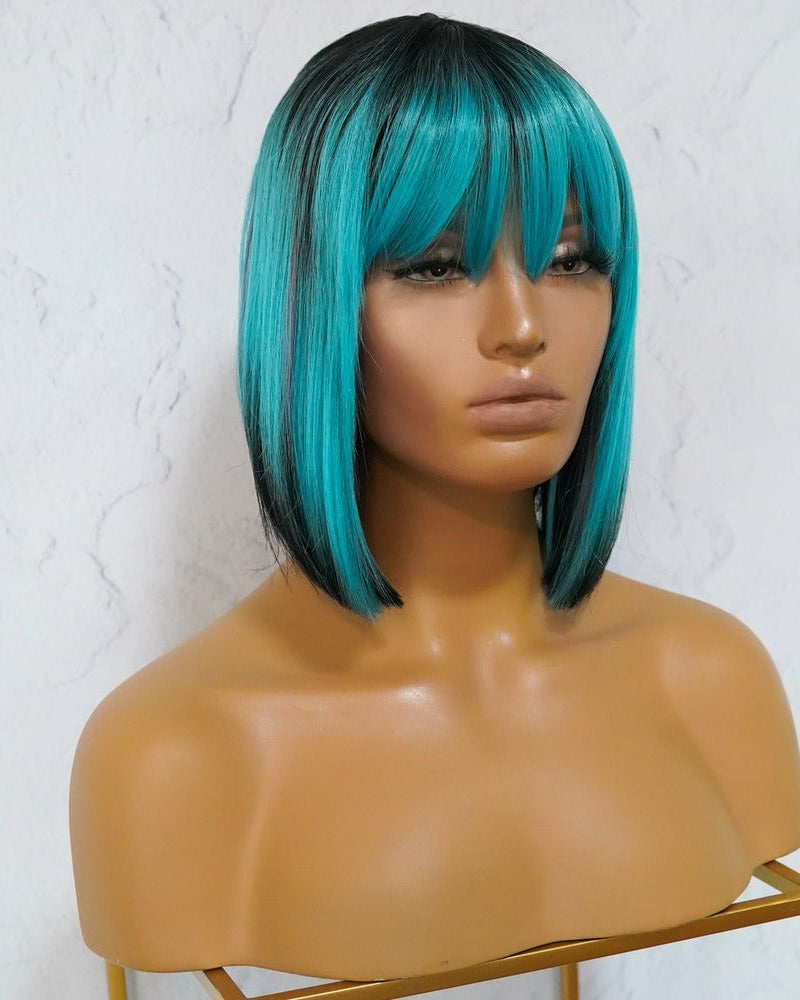 COURTNEY Galaxy Blue Fringe Wig - Milk & Honey Wigs