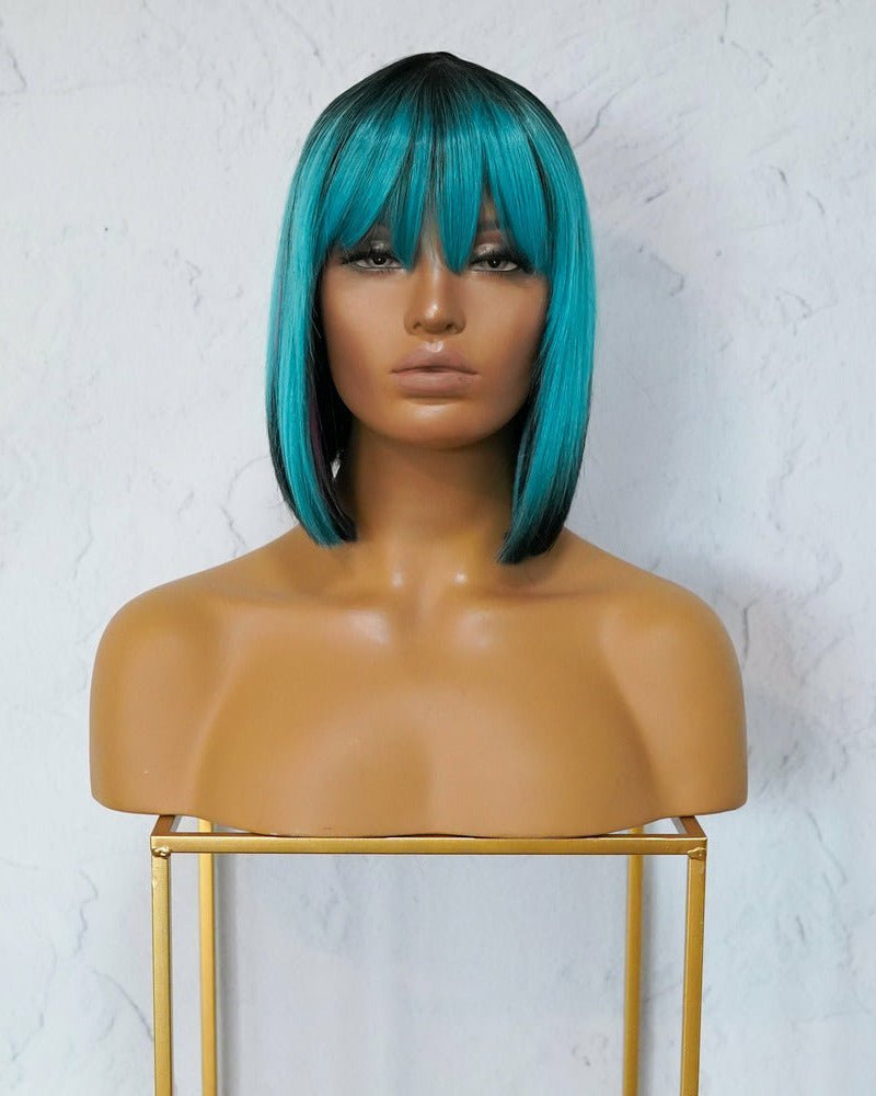 COURTNEY Galaxy Blue Fringe Wig - Milk & Honey Wigs