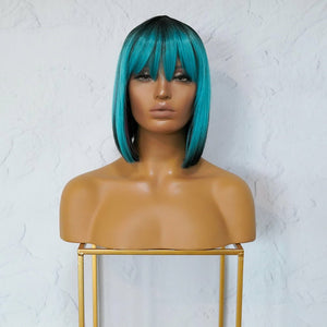COURTNEY Galaxy Blue Fringe Wig - Milk & Honey