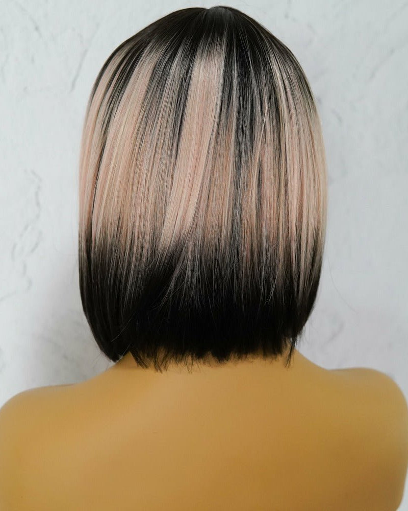 COURTNEY Ombre Pink Fringe Wig - Milk & Honey Wigs