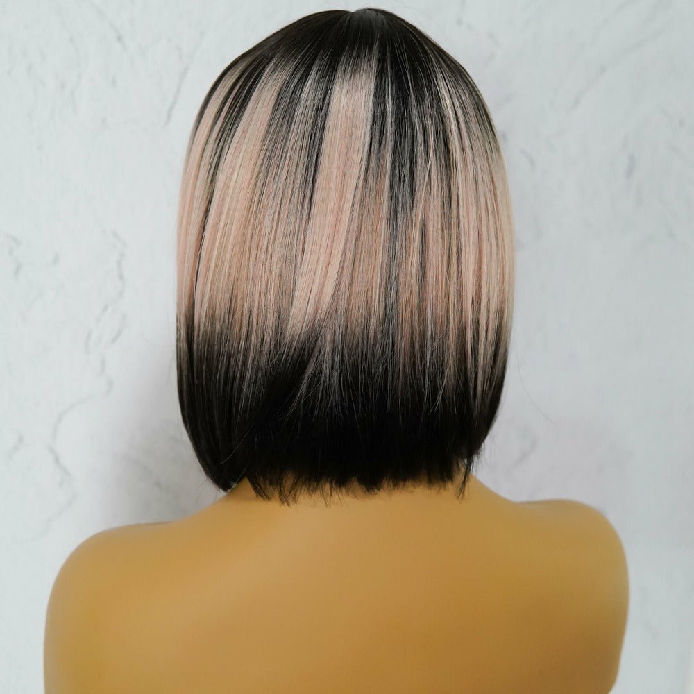 COURTNEY Ombre Pink Fringe Wig - Milk & Honey Wigs