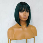 COURTNEY Teal Fringe Wig - Milk & Honey Wigs