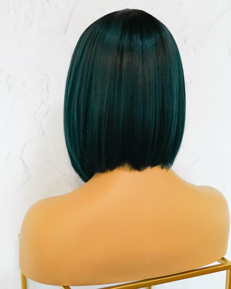COURTNEY Teal Fringe Wig - Milk & Honey Wigs