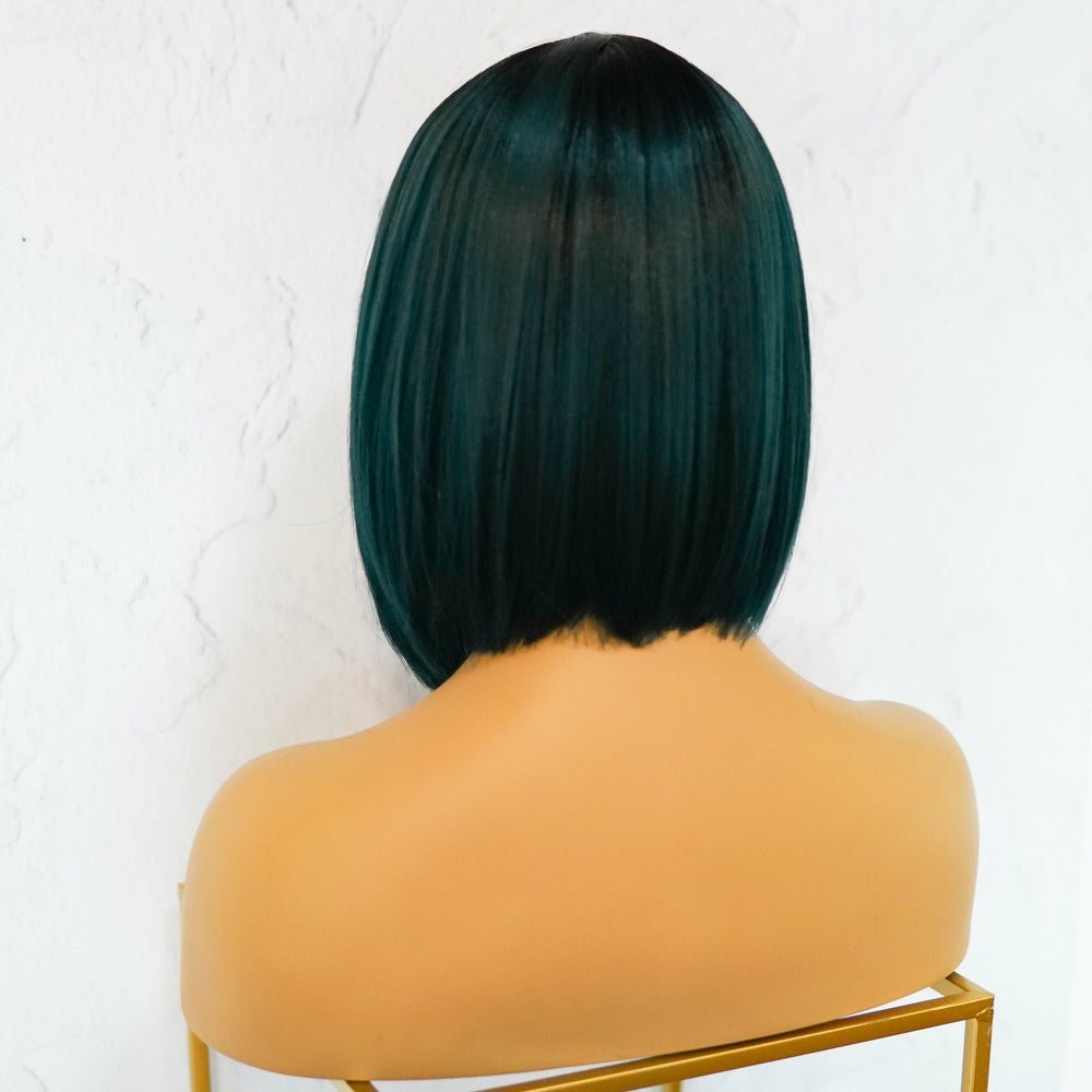 COURTNEY Teal Fringe Wig - Milk & Honey Wigs