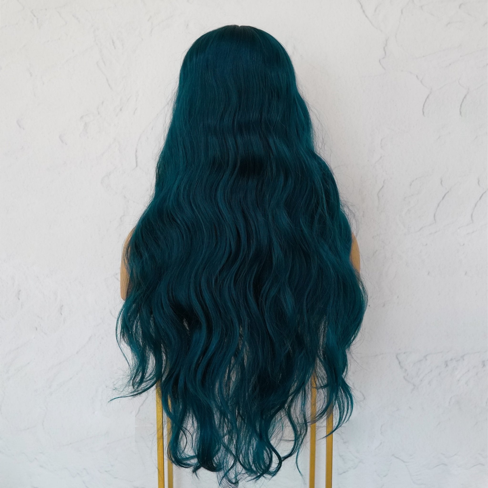 DELILAH Teal Blue 30" Lace Front Wig - Milk & Honey Wigs