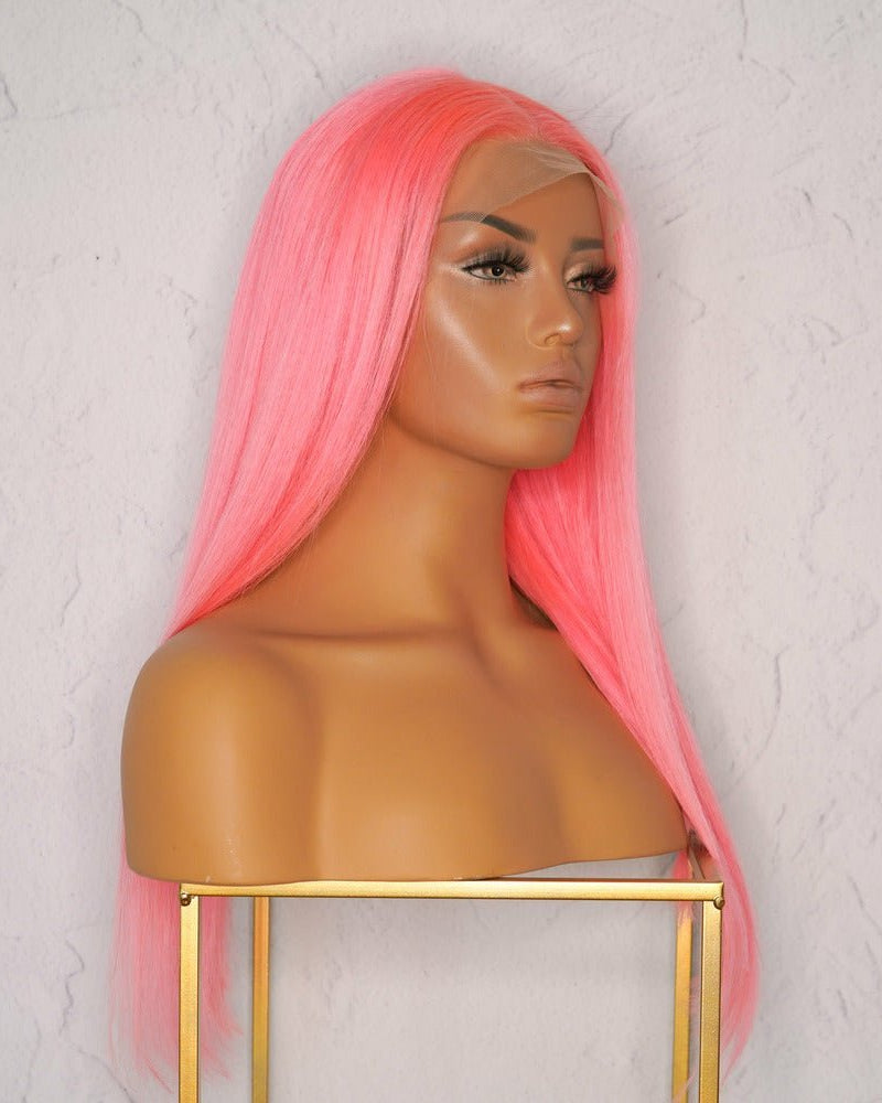 DOJA 2.0 Neon Pink Human Hair Lace Front Wig - Milk & Honey Wigs
