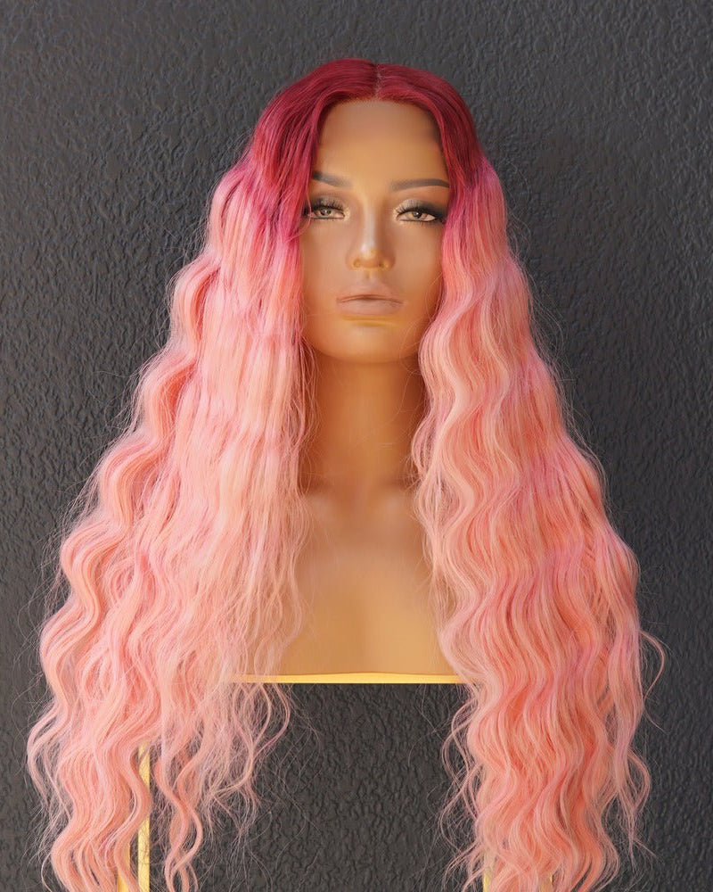 DREW Ombre Pink Lace Front Wig - Milk & Honey Wigs