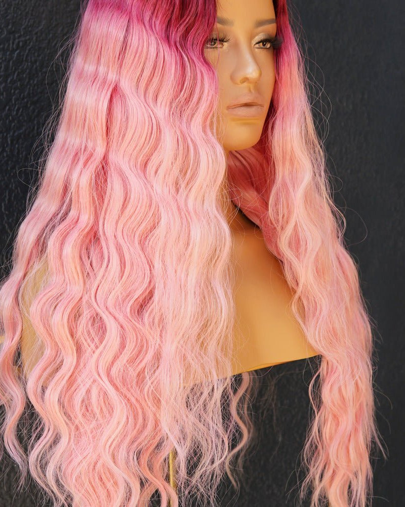 DREW Ombre Pink Lace Front Wig - Milk & Honey Wigs