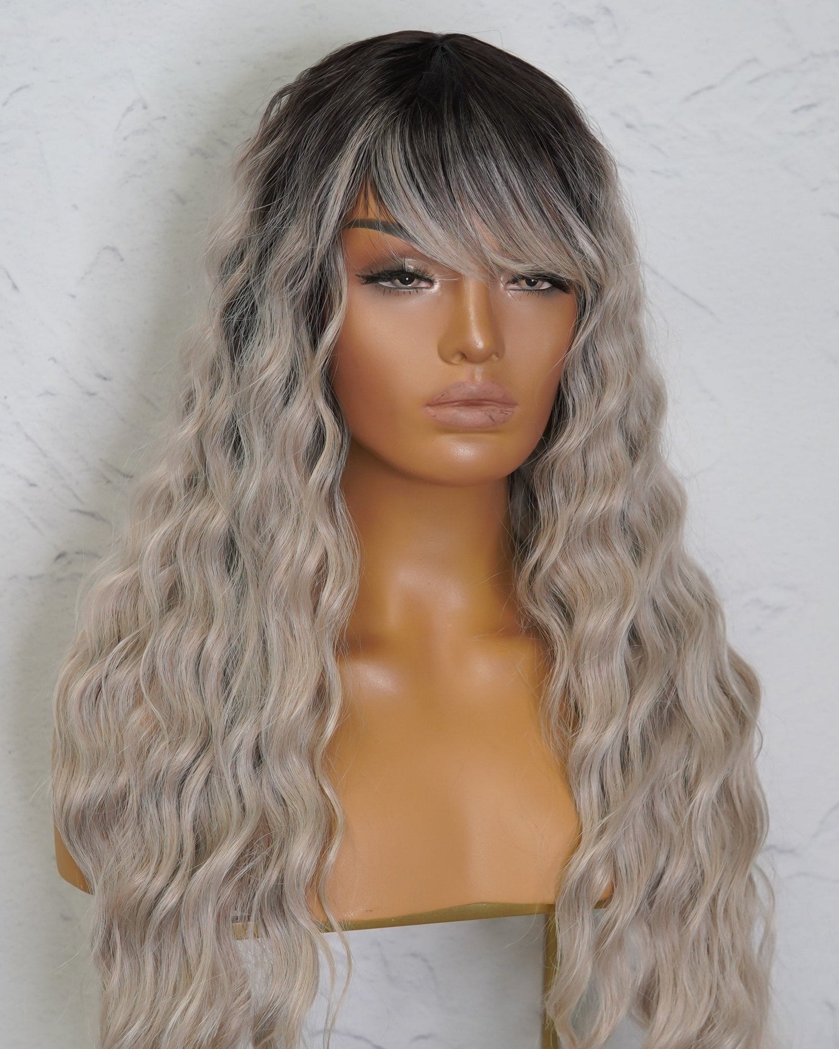 ELEANOR Grey Ombre Lace Front Wig - Milk & Honey Wigs