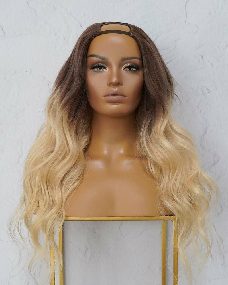 ELENA Ombre Blonde Human Hair U Part Wig - Milk & Honey Wigs