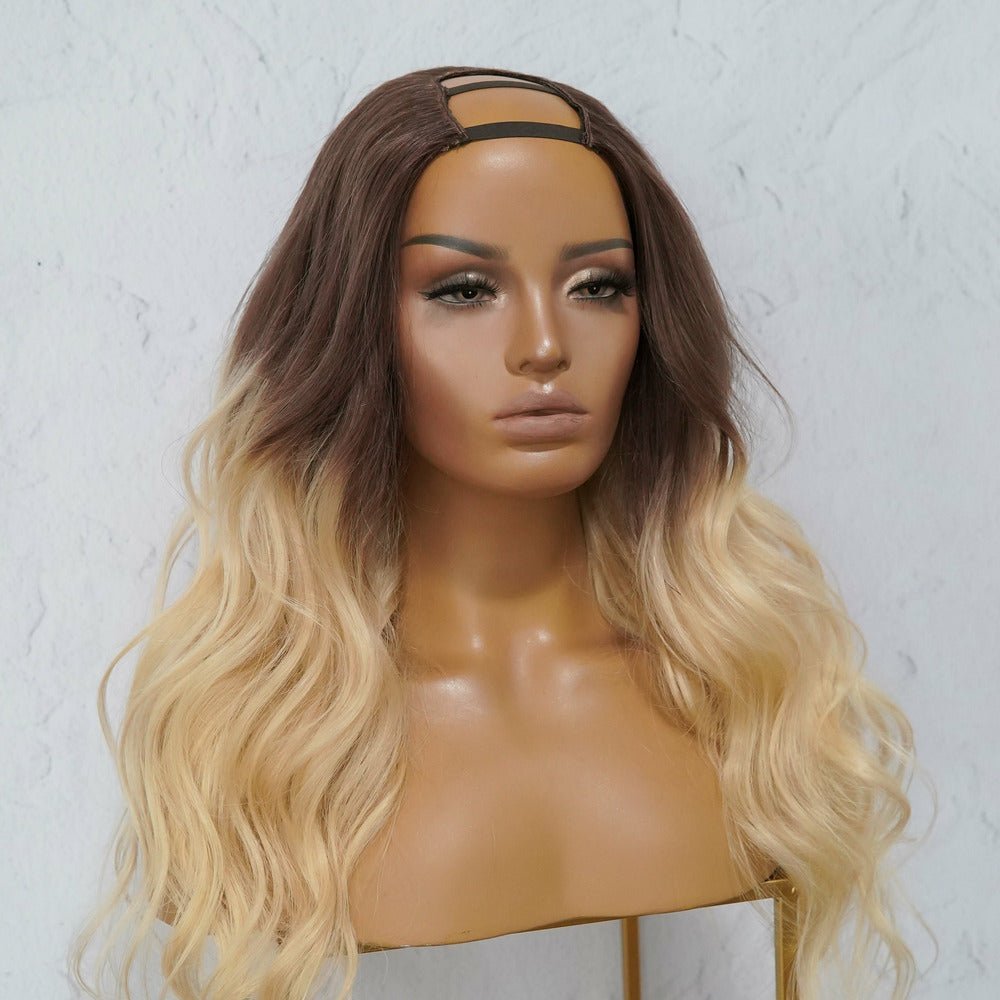ELENA Ombre Blonde Human Hair U Part Wig - Milk & Honey Wigs