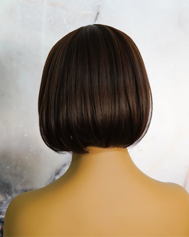 ELLE Dark Brown Fringe Wig - Milk & Honey Wigs