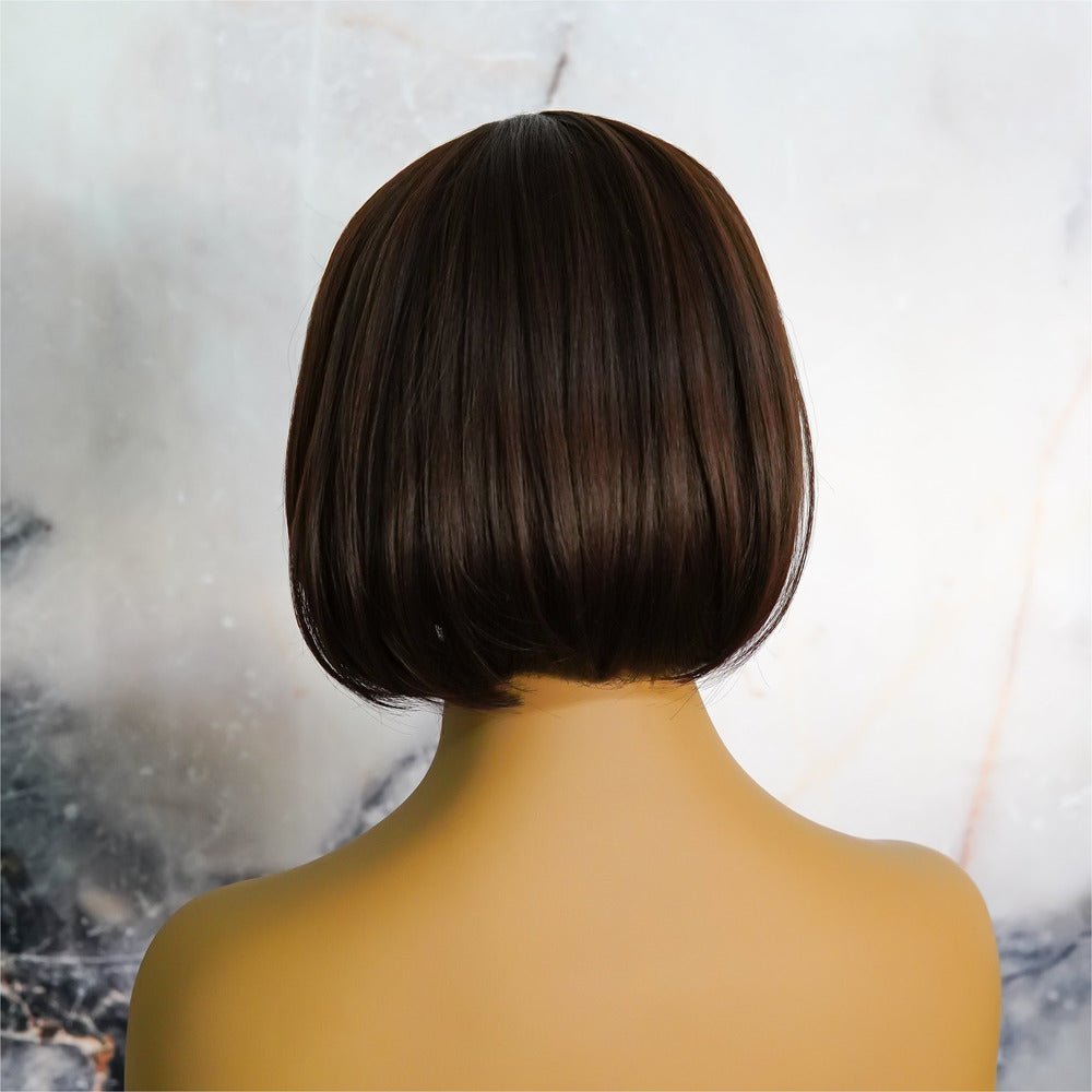 ELLE Dark Brown Fringe Wig - Milk & Honey Wigs